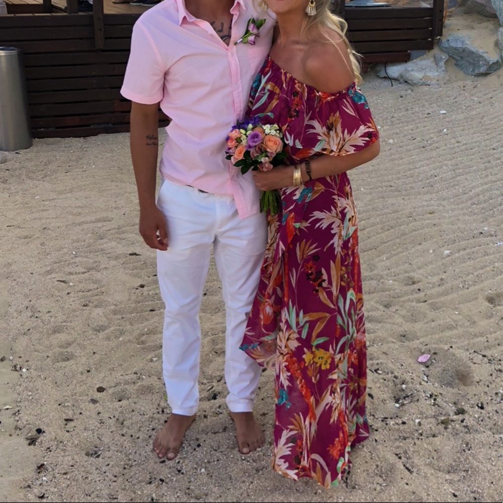 Express Floral Off The Shoulder Maxi Dress |  S